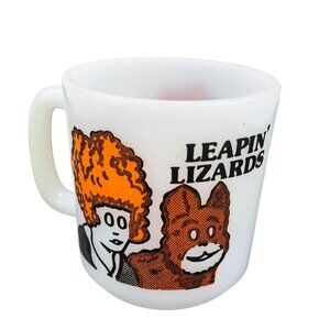 Vintage Little Orphan Annie Glasbake Coffee Cup Mug 1975 Cartoon Comic Strip Tea